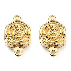 Real 14K Gold Plated Rack Plating Alloy Magnetic Clasps, Cadmium Free & Lead Free, Flower, Long-Lasting Plated, Real 14K Gold Plated, 18x11.5x6mm, Hole: 1.2mm