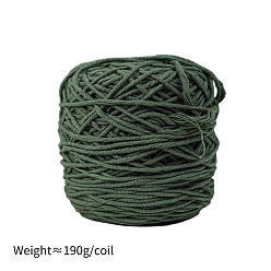 Sea Green 190g 8-Ply Milk Cotton Yarn for Tufting Gun Rugs, Amigurumi Yarn, Crochet Yarn, for Sweater Hat Socks Baby Blankets, Sea Green, 5mm
