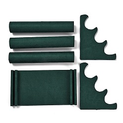 Verde Expositores de barra para pulseras/brazaletes de terciopelo de 3 niveles, soporte organizador de joyas para pulseras, almacenamiento de relojes, verde, producto acabado: 30.5x16.6x22.5 cm