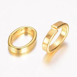 Золотой Связывающий железо кольца, овальные, золотые, 10x7x2 мм