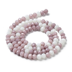 Chardon Chapelets de perles en verre, facette, rondelle, chardon, 4~4.5x3.5mm, Trou: 1mm, Environ 121~127 pcs/chapelet, 16.61 pouces ~ 17.20 pouces (42.2~43.7 cm)