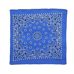 Azul Royal Diademas de poliéster con motivo de mandala, pañuelo bufanda, polaina de cuello, sombreros sin costuras de resistencia uv, para correr al aire libre, azul real, 530x530 mm