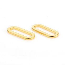Oro 304 de acero inoxidable que une los anillos, oval, dorado, 16x6.5x1 mm, diámetro interior: 12.8x3.2 mm