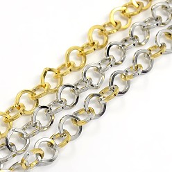 Mixed Color Fashionable 304 Stainless Steel Cable Chain Bracelets, with Lobster Claw Clasps, Mixed Color, 8-5/8 inch(220mm), 9mm