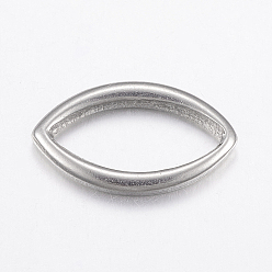 Stainless Steel Color 304 Stainless Steel Linking Rings, Marquise Links, Horse Eye, Stainless Steel Color, 21x12x2mm