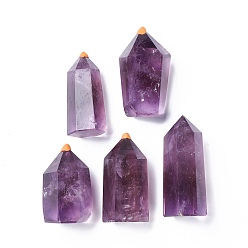 Amethyst Natural Amethyst Tower Home Display Decoration, Healing Stone Wands, for Reiki Chakra Meditation Therapy Decos, Hexagon Prism, 40~53x20~26x17~21mm