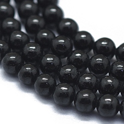 Spinel Natural Black Spinel Beads Strands, Round, 2mm, Hole: 0.8mm, about 190pcs/strand, 15.35 inch(39cm)