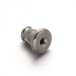 Stainless Steel Color 304 Stainless Steel Ear Nuts, Stainless Steel Color, 6x5x3.5mm, Hole: 2.5mm