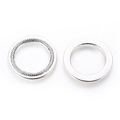 Antique Silver Alloy Linking Rings, Circle Frames, Lead Free and Cadmium Free, Antique Silver, 27x2mm, Hole: 19mm