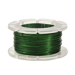 Темно-Зеленый Круглая медная проволока, для изготовления ювелирных изделий, долговечный, темно-зеленый, 26 датчик, 0.4 мм, около 65.61 футов (20 м) / рулон