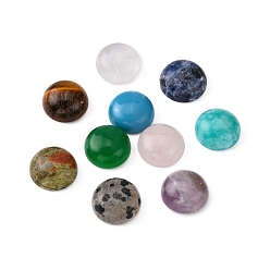 Mixed Stone Gemstone Cabochons, Half Round/Dome, Mixed Stone, 12x5mm