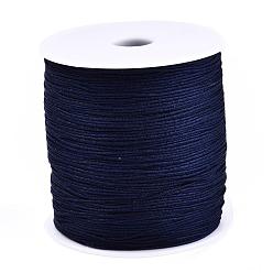 Midnight Blue Nylon Thread, Chinese Knotting Cord, Midnight Blue, 1mm, about 284.33 yards(260m)/roll