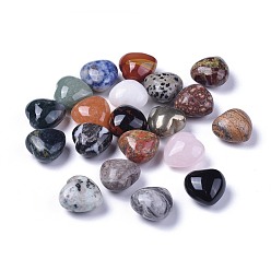 Piedra Mixta Piedra preciosa natural mixta, corazón amor piedra, piedra de palma de bolsillo para el equilibrio de reiki, 20x20x13~13.5 mm