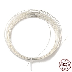 Silver 32.8 Foot 925 Sterling Silver Wire, Round, Silver, 22 Gauge(0.6mm), about 2.8g/m
