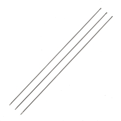 Stainless Steel Color Steel Beading Needles with Hook for Bead Spinner, Curved Needles for Beading Jewelry, Stainless Steel Color, 17.8x0.08cm