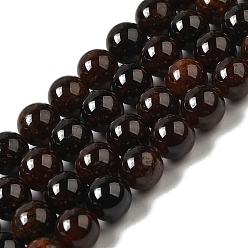Garnet Natural Garnet Beads Strands, Round, 8mm, Hole: 0.8mm, about 46pcs/strand, 15.16''(38.5cm)