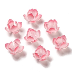 Pearl Pink Flower Bead Cap, for DIY Jewelry Making, Pearl Pink, 18~20x12~13mm, Hole: 1~1.4mm