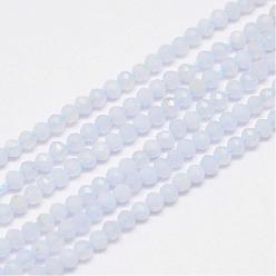 Natural Agate Natural Purple Agate Bead Strands, Faceted, Round, 2mm, Hole: 0.5mm, about 170~180pcs/strand, 12.9~13.3 inch(330~340mm)