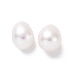 Blanco Antiguo Perlas naturales perlas de agua dulce cultivadas, ningún agujero, blanco antiguo, 6~9.5x7~7.5x6.5~7 mm