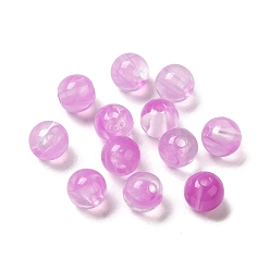 Violet Perles acryliques transparentes, ronde, violette, 8mm, Trou: 1.8mm, 1840 pcs / 500 g