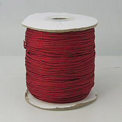 Dark Red Nylon Thread, Round, Dark Red, 2mm in diameter, about 71.08 yards(65m)/roll