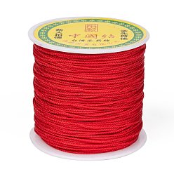 Red Chinese Knot Nylon Thread, Red, 0.8mm, about 98.42 yards(90m)/roll