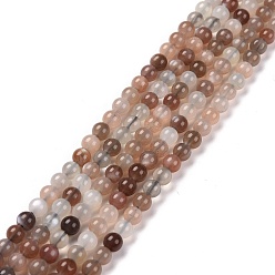 Multi-Moonstone Grade AA Natural Multi-Moonstone Bead Strands, Round, 12mm, Hole: 1mm, about 32pcs/strand, 15.5 inch