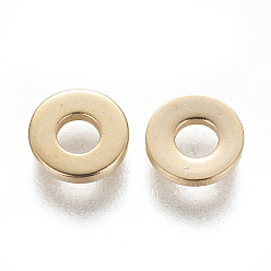 Doré  201 Acier inoxydable perles d'espacement, donut, or, 6.5x1mm, Trou: 2.5mm
