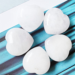 Cristal de Quartz Pierres de guérison en cristal de quartz naturel, coeur amour pierres, pierres de poche pour l'équilibrage du reiki, 30x30x15mm