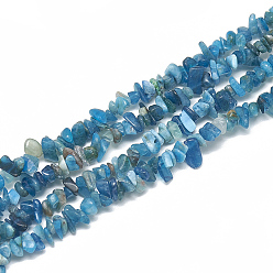Apatite Natural Apatite Beads Strands, Chip, 3~11x3~5x1~4mm, Hole: 1mm, about 380~400pcs/strand, 33 inch