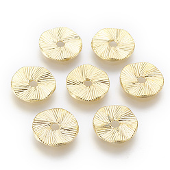 Golden Tibetan Style Alloy Beads, Lead Free and Cadmium Free, Flat Round, Golden, 13x1mm, Hole: 2.5mm