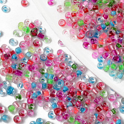 Couleur Mélangete 12/0 perles de rocaille de verre, les couleurs de l'intérieur transparentes, trou rond, ronde, couleur mixte, 12/0, 2~2.5x1.5~2.5mm, trou: 0.7 mm, environ 44000 pcs / sac, environ 450 g / sac