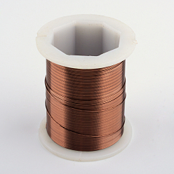 Saddle Brown Round Copper Jewelry Wire, Saddle Brown, 28 Gauge, 0.3mm, about 9 Feet(3 yards)/roll, 12 rolls/box