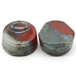Sanguinaria Soporte de base de exhibición de piedra de sangre natural para cristal, soporte de esfera de cristal, 2.7x1.2 cm