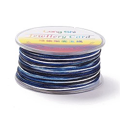 Разноцветный Сегментная окрашенная полиэфирная нить, плетеный шнур, красочный, 0.8 мм, около 54.68 ярдов (50 м) / рулон
