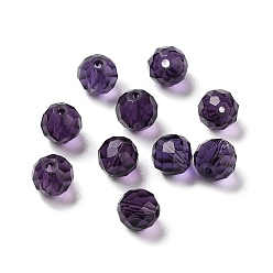 Indigo Verre imitation perles de cristal autrichien, facette, ronde, indigo, 8mm, Trou: 1mm