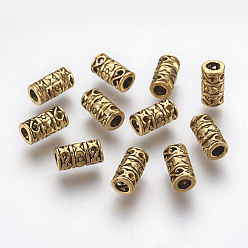 Antique Golden Tibetan Style Alloy Beads, Column, Cadmium Free & Lead Free, Antique Golden, 12x6mm, Hole: 3.5mm