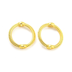 Real 18K Gold Plated Rack Plating Alloy Bead Frames, Round Ring, Real 18K Gold Plated, 13x3mm, Hole: 1.6mm