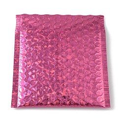 Rouge Violet Pâle Sacs d'emballage en films laminés en polyéthylène et en aluminium, courrier à bulles, enveloppes matelassées, rectangle, rouge violet pâle, 17~18x15x0.6 cm