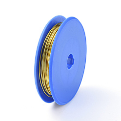 Golden Round Copper Wire, for Jewelry Making, Golden, 24 Gauge, 0.5mm, about 131.23 Feet(40m)/roll