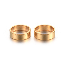 Золотой 304 из нержавеющей стали разделительные бусины, плоско-круглые, золотые, 6x2 мм, отверстие : 5 мм