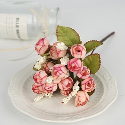 Rose Brumeux Fleur artificielle d'eucalyptus en plastique, pour la fête de mariage décoration de la maison accessoires de mariage, rose brumeuse, 240mm