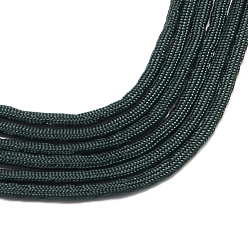 Gris Ardoise Foncé 7 âmes intérieures cordes en polyester et spandex, couleur unie, pour la fabrication de bracelets en corde, gris ardoise foncé, 4~5mm, environ 109.36 yards (100m)/paquet, 420~500g / bundle