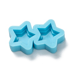 Темно-Голубой DIY силиконовые формы кулон, для изготовления сережек, формы для литья смолы, для уф-смолы, изготовление ювелирных изделий из эпоксидной смолы, звезда, глубокое синее небо, 16x27x5.5 мм, внутренний диаметр: 10x11 мм