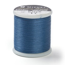 Steel Blue MIYUKI Beading Nylon Thread B, 330 DTEX/0.203mm/0.008", for Seed Beads, #17, Steel Blue, 0.16mm, 55 yards(50 meters)/roll