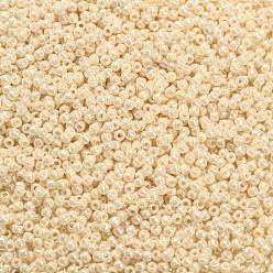 (123) Opaque Luster Light Beige TOHO Round Seed Beads, Japanese Seed Beads, (123) Opaque Luster Light Beige, 11/0, 2.2mm, Hole: 0.8mm, about 1110pcs/bottle, 10g/bottle