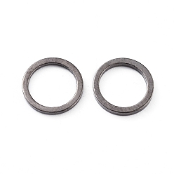 Bronze Anneaux connecteurs en laiton, gris anthracite, 10x0.7~1mm