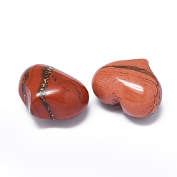 Красный Камень Натуральная красная яшма сердце пальмового камня, карманный камень для медитации баланса энергии, 20~21x25~25.5x13~14 мм