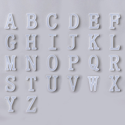 Letter A~Z Moldes de silicona alfabeto, moldes de resina, para resina uv, fabricación de joyas de resina epoxi, letra a Z ~, 4~4.2x2~3x1.1 cm, 26pcs / set