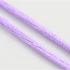 Pourpre Moyen Macramé rattail chinois cordons noeud de prise de nylon autour des fils de chaîne tressée, cordon de satin, support violet, 2mm, environ 10.93 yards (10m)/rouleau
